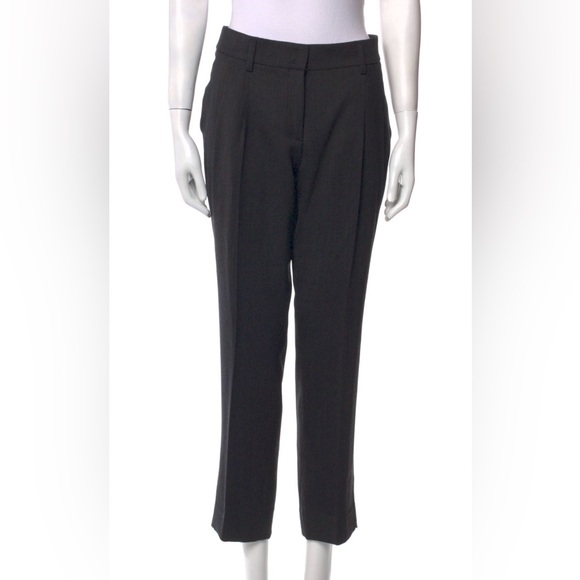 $1,190 Akris Punto Women's 100% Wool Dark Gray Wide Leg Pants Size 12 - Picture 2 of 8